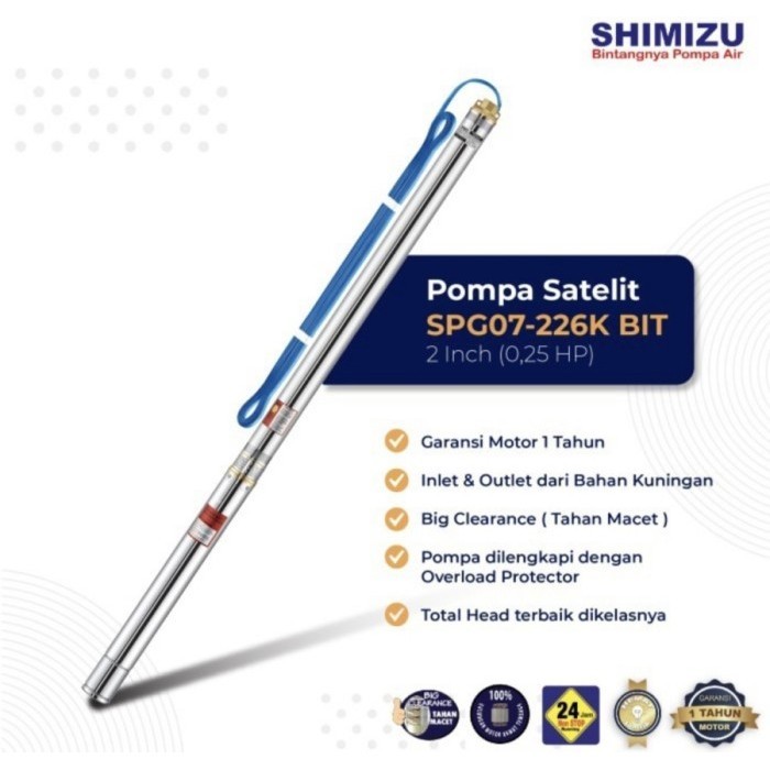 favorit] Pompa Submersible 2" SHIMIZU SPG07-226K BIT Pompa Celup