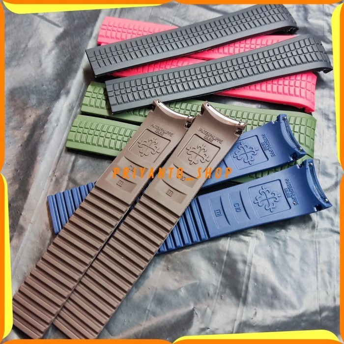 TALI JAM TANGAN PATEK PHILIPPE AQUANAUT RUBBER STRAP HEMAT