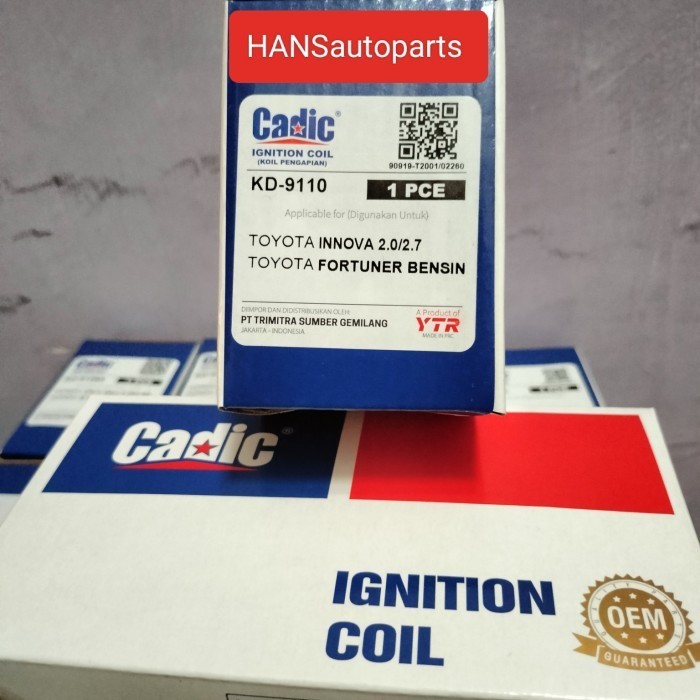 Ready koil coil Innova Inova Fortuner bensin merk cadic