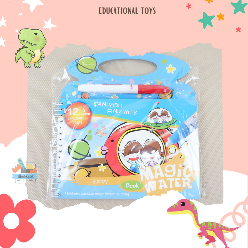 

Drawing Book Magic Coloring Book Buku Mewarnai Ajaib Dengan Spidol Isi Air Mainan Edukasi Anak Melatih Kreatifitas - Buddy