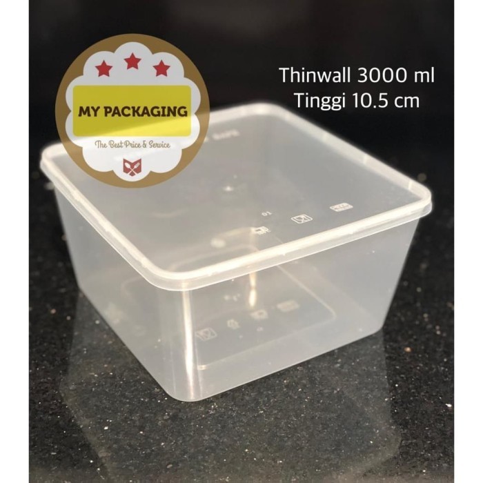 Kotak Makan Microwave / Food Box / Wadah Plastik 3000 Ml