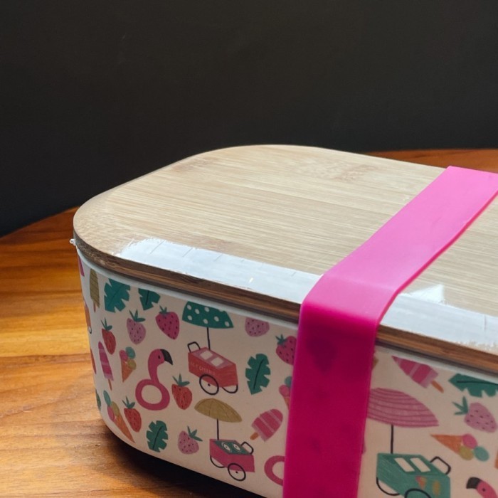 Kotak Makan Kedap Udara Karet Qucina Go Green Rectangular Lunch Box