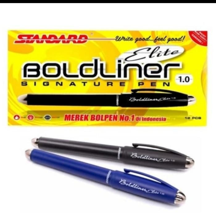 

BOLPOINT BALLINER STANDAR ELITE HITAM / BIRU LUSIN ( ISI 12 PC ) Import