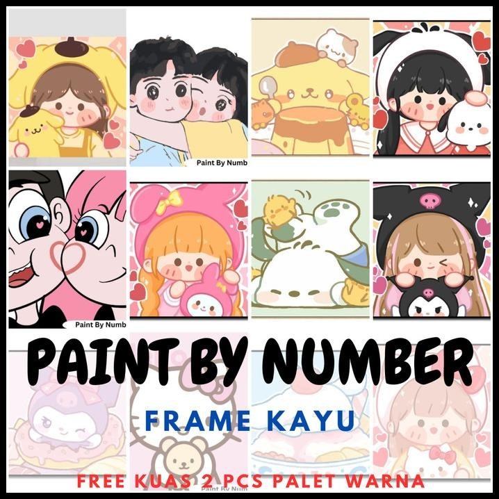 

BEST DEAL PAINT BY NUMBER KANVAS LUKIS CANVAS DIY PAINTING PART 2 !!!!!!