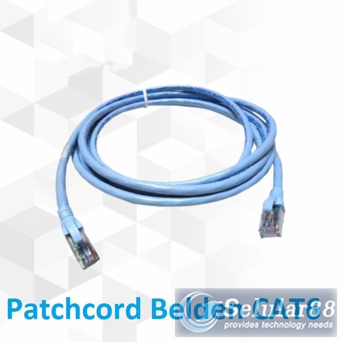 Belden Patch Cord CAT6 UTP 1m Blue Kabel LAN 1 meter Cat 6 RJ45 Biru
