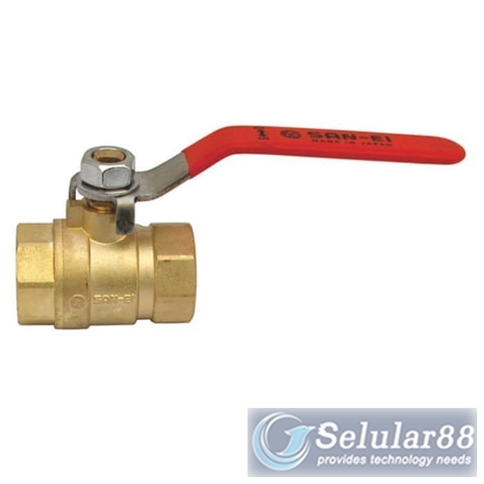 San-Ei V 650F 3/4" Stop Kran Ball Valve Brass Keran Air ORIGINAL ORI