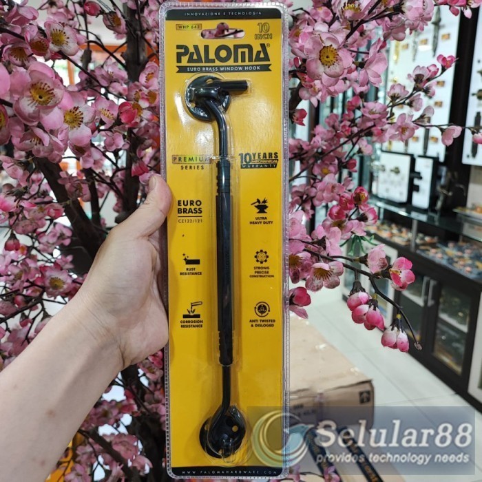 

Paloma WHP643 Window Hook 10inch Penahan Jendela Hak Angin Brass Black