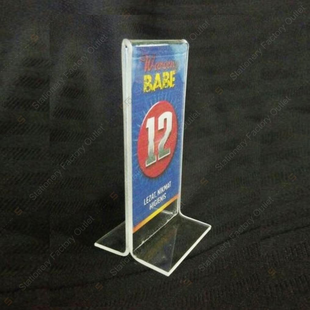 

Tempat Nomor Meja Akrilik - Tent Card Holder Acrylic Display Qr 5 X 10 Cm