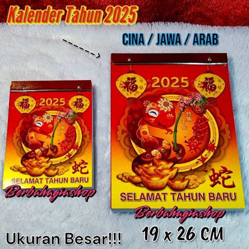 

Kalender Calendar Chinese Harian Sobek Tahun Baru 2025 Ukuran Jumbo Besar Lokal China New / Calender Robek Cina Jawa Arab Shio Ular Big Size