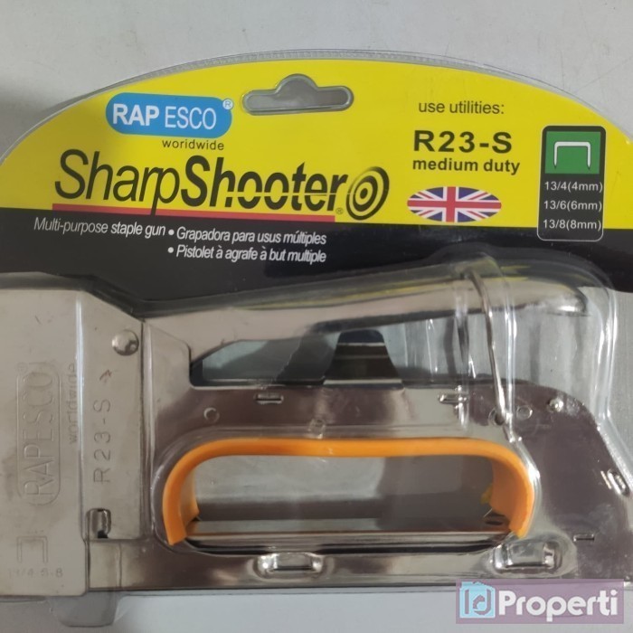 

SharpShooter R23-S Stapler Tacker Staple Gun Staples Hekter Tembak ORI