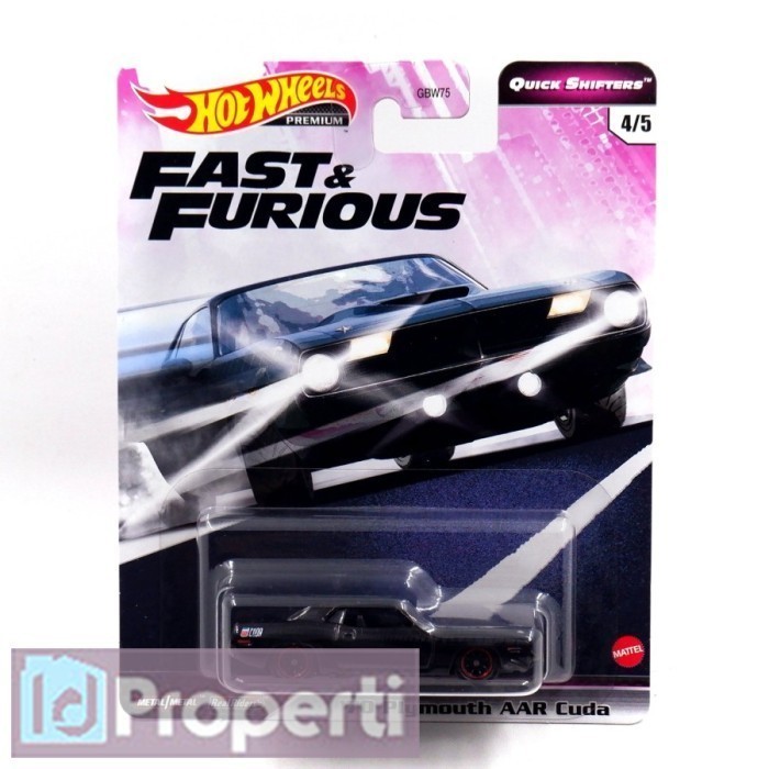 Miniatur Plymouth AAR Cuda Premium Quick Shifter Hot Wheels Diecast