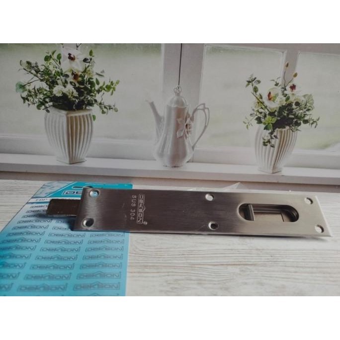 Flush Bolt Plate Dekkson FBP 8" SSS Grendel Pintu lipat Dekson 20cm