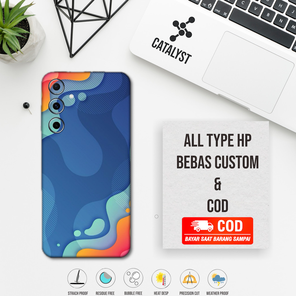(Buy 1 Get 2) Garskin Skin Samsung A55 Fullbody colors Kode JIOF - Bisa custom - Sticker Case