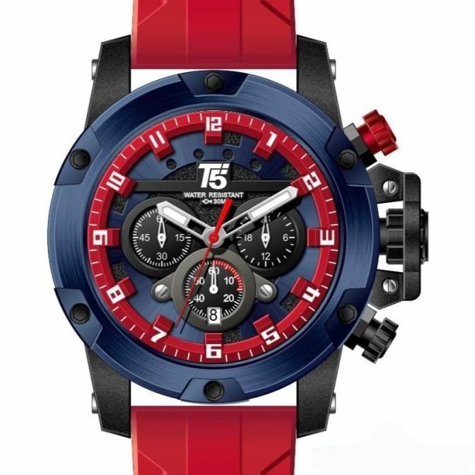 Jam Tangan Pria Original T5 H 3913G Red Black