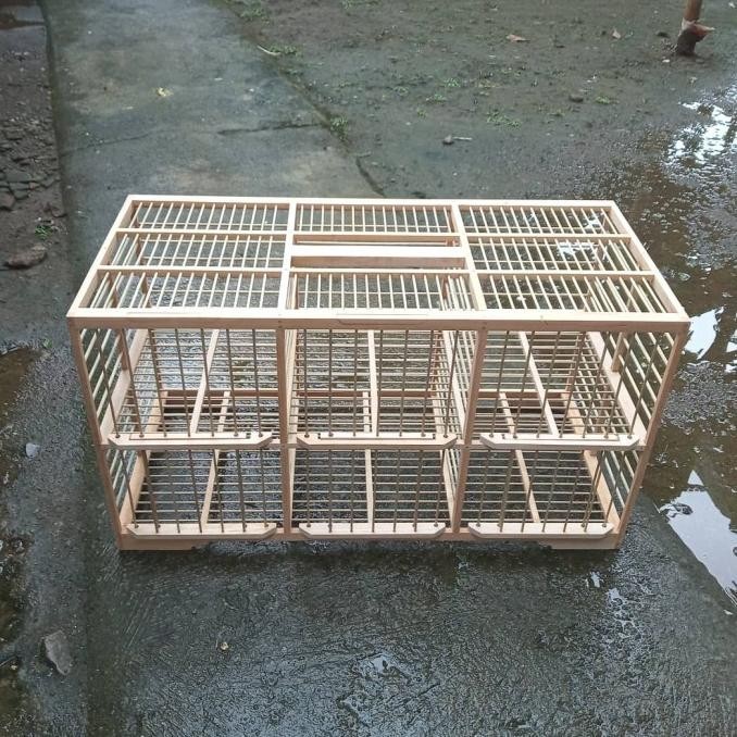 Dongdang Kandang Sangkar Merpati 3 Pasang 6 Pintu Free Jagung Kristal MRS03
