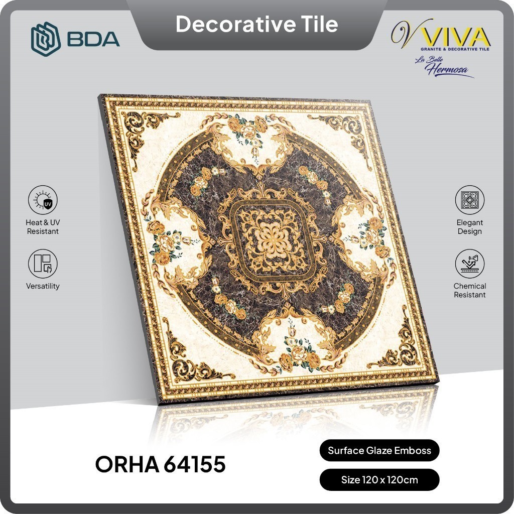 BDA Granite Tile 120x120 Keramik Granit Pola Dekorasi Interior Mewah 64155