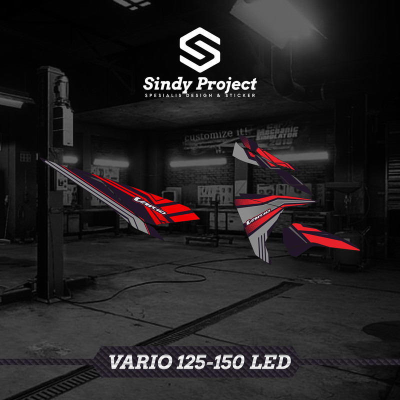 Striping Sticker Stiker Motor VARIO 125-150 LED OLD LAMA kode 012