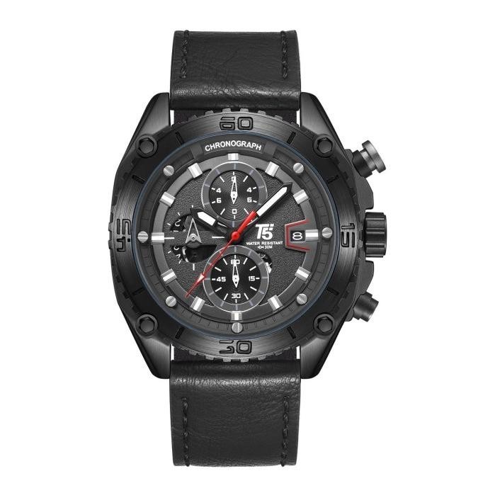 Jam Tangan Pria Original T5 H 3879G Black