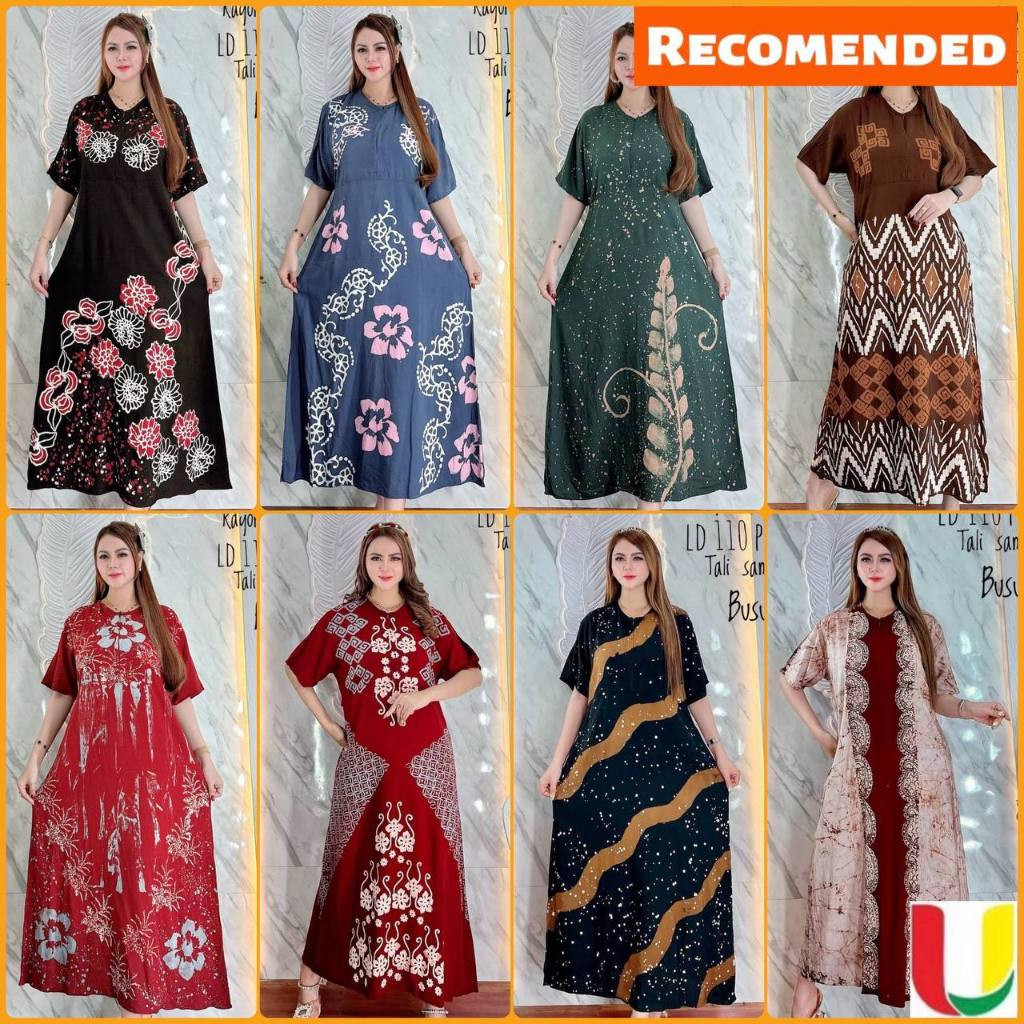 Daster Pandek Batik Usman - Terbaru Daster Semata Kaki - daster kekinian - daster busui - daster