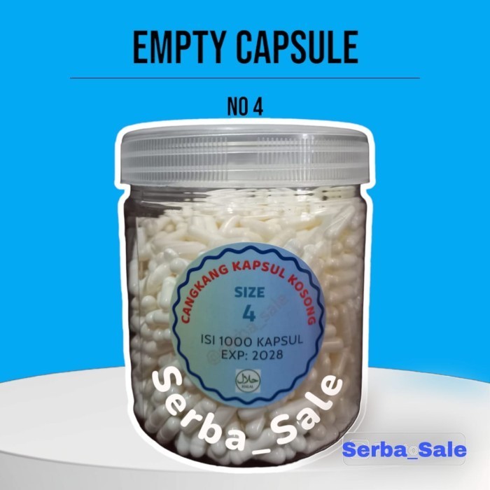 Kapsul Kosong No.4 Cangkang Kapsul Kosong Isi 1000 Warna Random