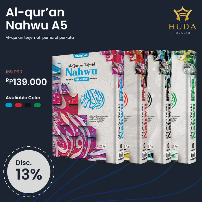 Terlaris Al-Quran Al-Qosbah Tajwid Nahwu Terjemah Perhuruf Perkata Hard Cover SALE