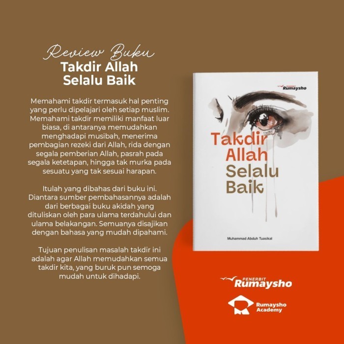 

Buku i Takdir Allah Selalu Baik Rumaysho Ustadz Abduh Tuasikal