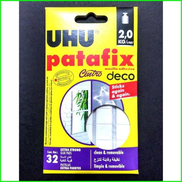 

uhu patx deco 32 white tack it glue pads lem pad tackit