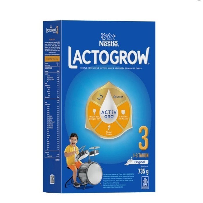 

LACTOGROW 3 Happynutri Susu Pertumbuhan 1-3 Tahun Original 735 g