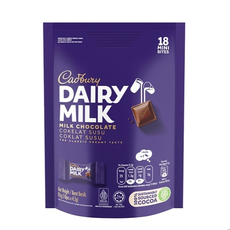 

Cadbury Dairy Milk Chocolate Bites 18 x 4.5 g