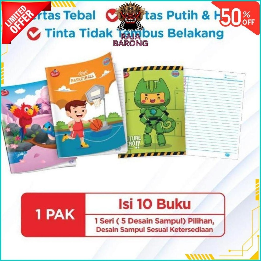 

ORY BUKU TULIS SIDU 38 LEMBAR ISI 10 BUKU / HARGA UNTUK 1 PCS BUKU 35 COD