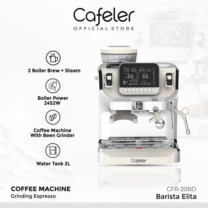 Ready! Cafeler Mesin Kopi Espresso 2 Boiler Coffee Maker Smart Screen Kontrol