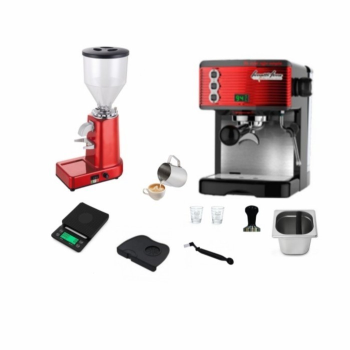 Ready Paket Mesin Feratti Fero FCM3601+Grinder Espresso N500+Tools