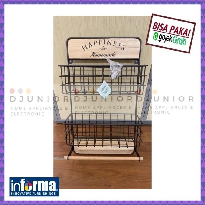 [Baru] Informa - Rak Tempat Bumbu Gantung Rowen / Hanging Spice Rack Kitchen