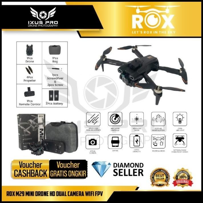 Rox M29 Mini Drone Hd Dual Camera Wifi Fpv