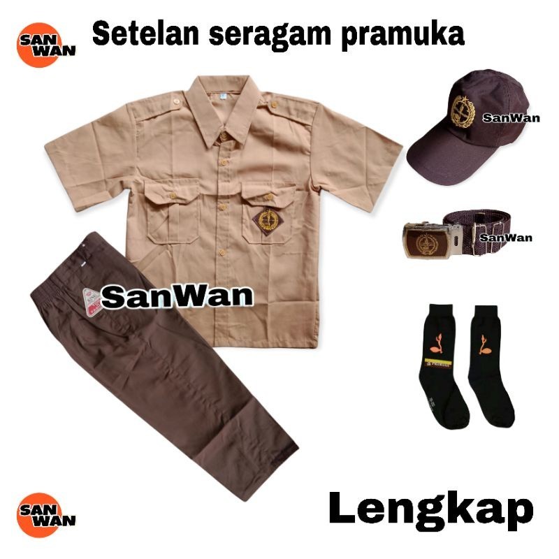 Seragam Sekolah Sd Smp Sma Laki Cewek Sragam Sekollah Paud Dan Tk Span Set Pramuka Topi Dasi Ikat Pi