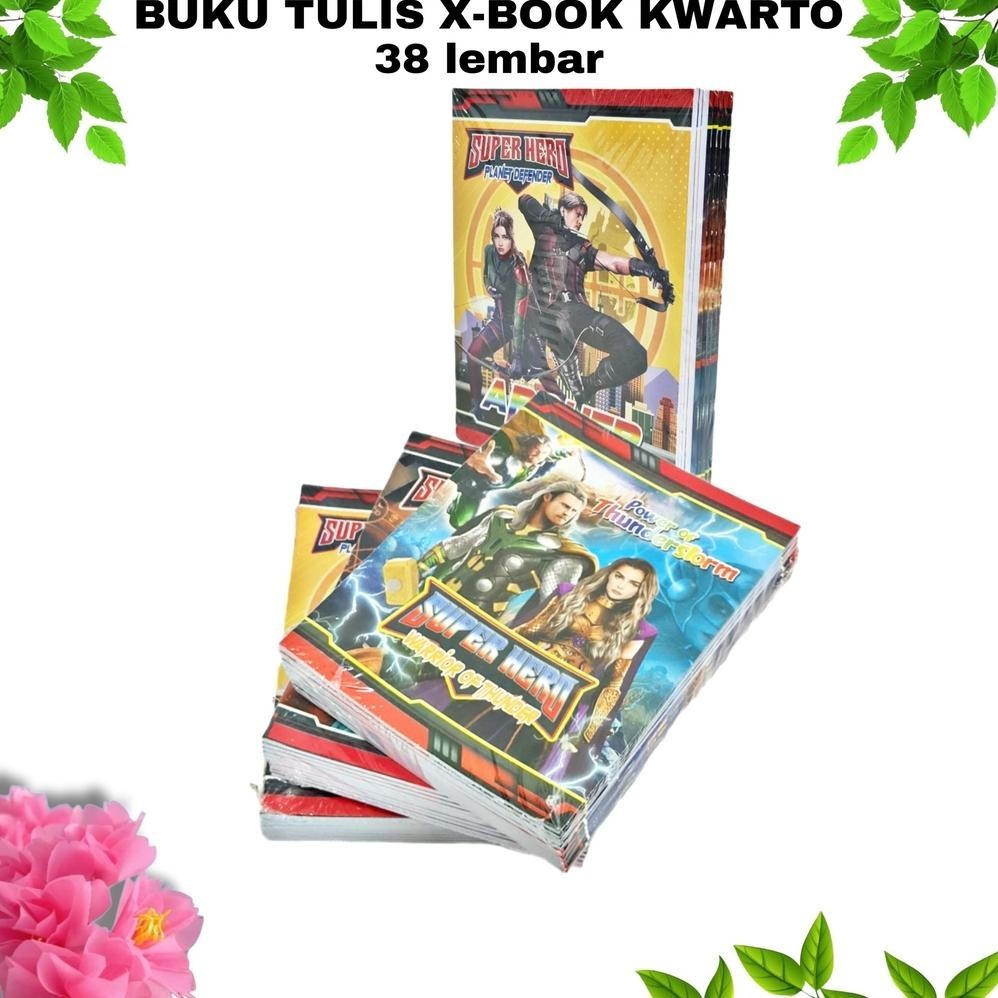 

To94 Sos Buku Tulis X-Book Kwarto/Kecil 38 Lembar(10Bk) / Buku Catatan / Buku Sekolah Bergaris Hemat