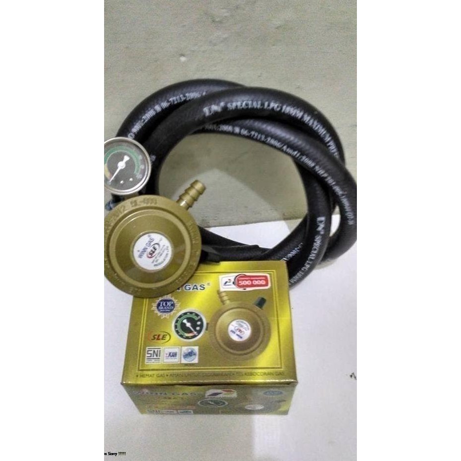 [Ready Stock] Regulator Biogas Winngas Sl 888 M Gold Selang Lpg 500 Psi Pertamina