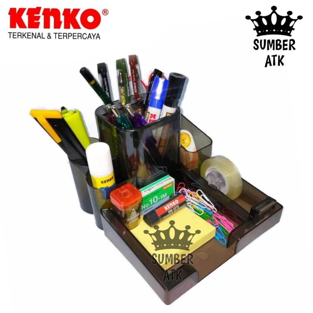 

Hrn-813 Kenko Desk Set K-158 / Tempat Alat Tulis / Desk Set Organizer Besar - 1 Pcs Cod