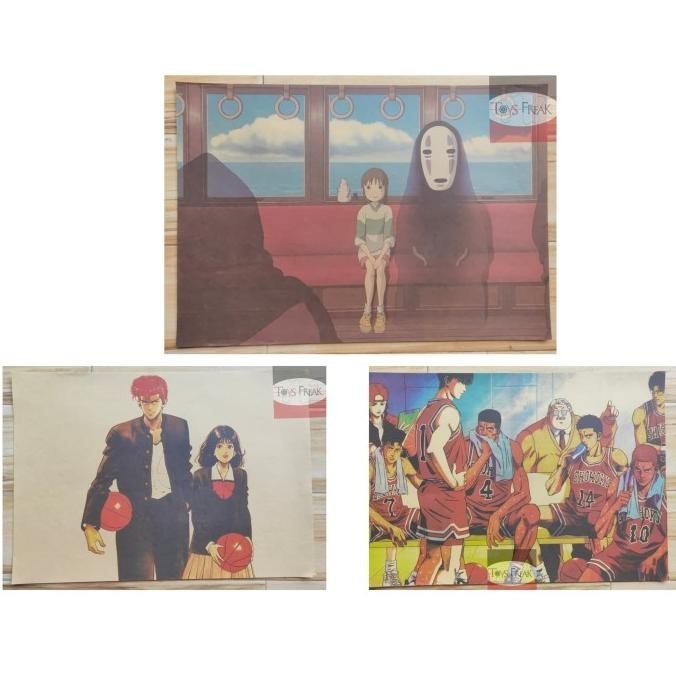 Poster Japan Anime Slam Dunk and Totoro
