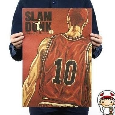 Poster Series Anime Slam Dunk kertas kraft