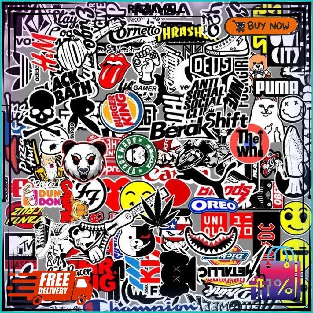 

Sticker Aesthetic Isi 107 Pcs Sticker Random 107 Pcs Anti Air Untuk Laptop Case Hp Tumbler Koper Helm - Sticker Case - Stiker Racing - Stiker Anak Anak Gratis Ongkir