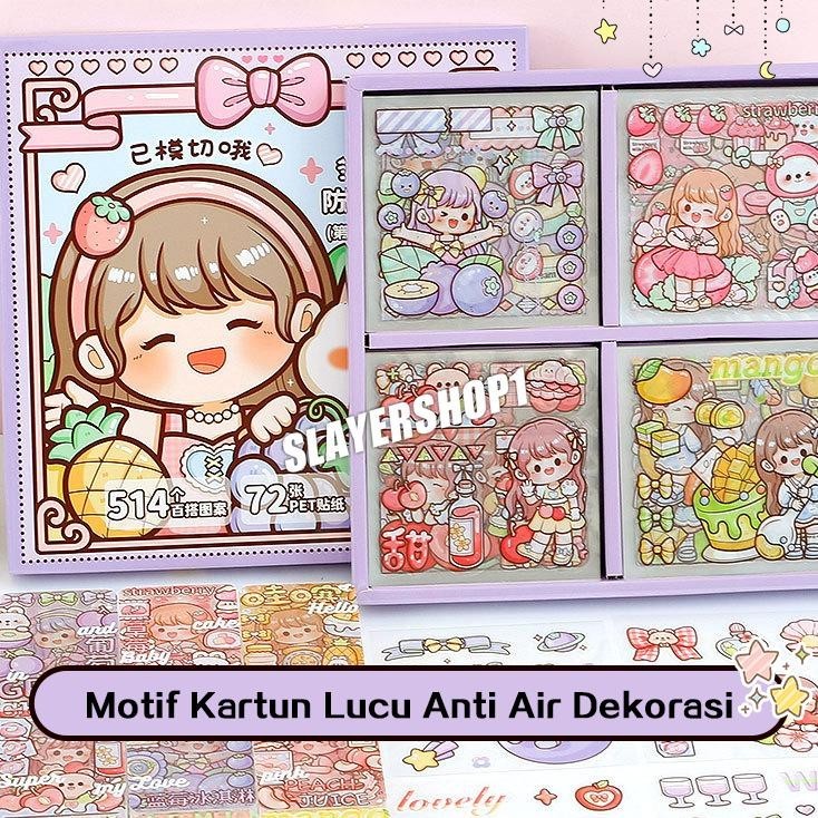 

100 Lembar Stiker Kartun Lucu Beruang Kelinci Scrapbooking Diy Serpihan Alat Tulis Dekoratif(Kotak/Tas) Best Seller