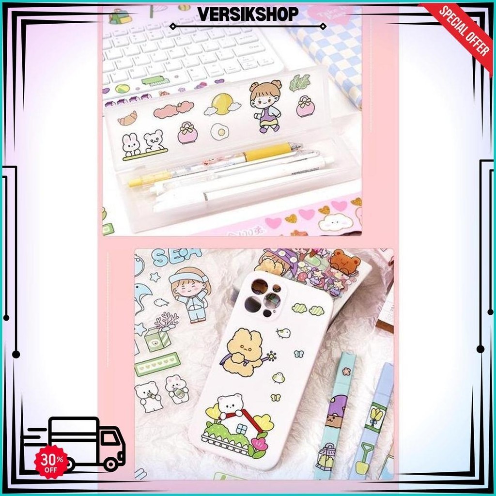 

100 Lembar Stiker Motif Kartun Korea Lucu Anti Air Dekorasi Handbook Scrapbook Diy Cod