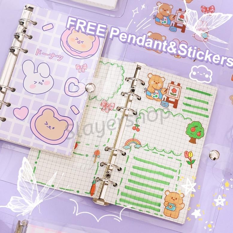 

Binder Note A6 100 Lembar Lucu Karakter Character Daily Planner Aesthetic Estetik Dengan Liontin + Stickers Sale