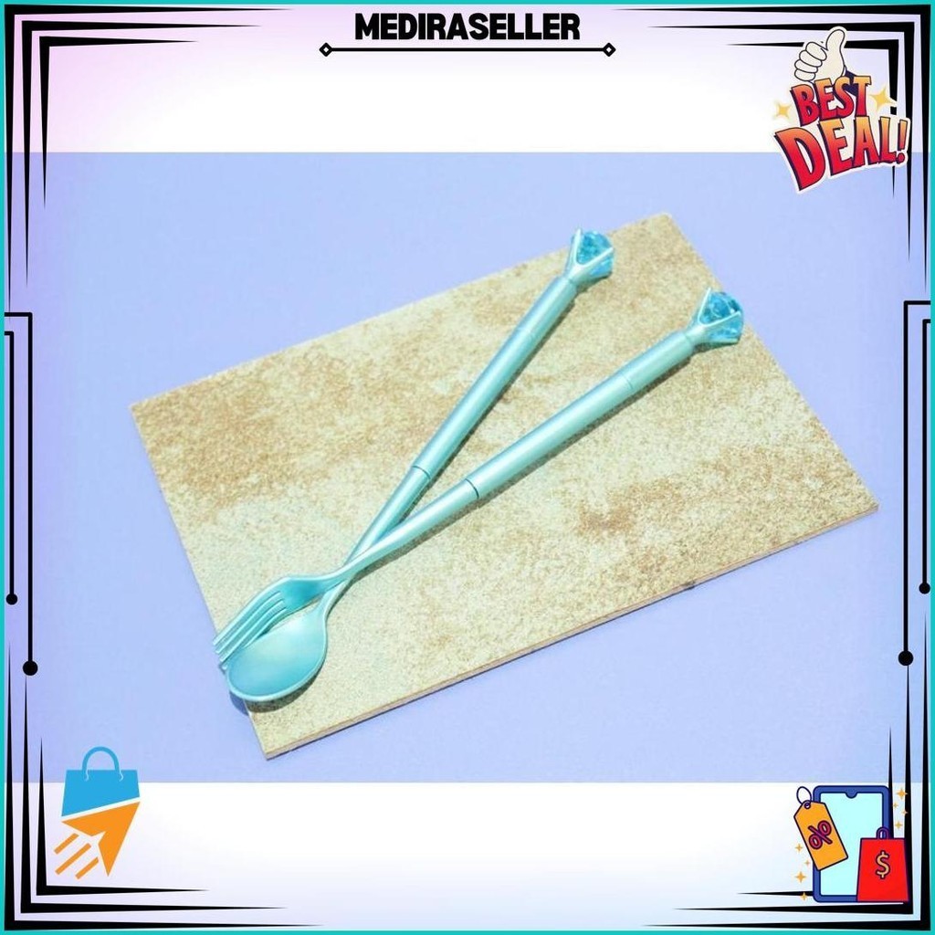 

Pulpen Gel Full Body Kristal - Garpu Sendok Random - Pena Lucu Pen Gel Bolpoin Bulpen Warna Warni Unik Alat Tulis Hadiah Anak Sekolah & Kantor Stationery Cute Karakter Alat Makan Sekaligus Multifungsi Gratis Ongkir