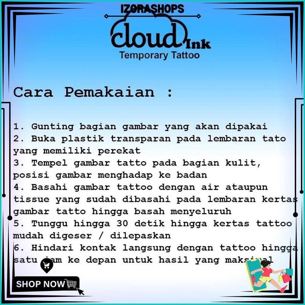 Tato Temporer / Stiker Tato Minimalis - Tato Bunga Mawar Cantik Simple Anti Air Promo