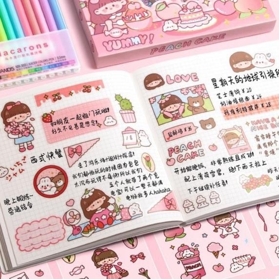 

Nini / Momo / Ellie Stiker Korea Isi 100 Pcs Sticker Deco Aesthetic / Case Hp / Diary / Diy / Bujo /Scrapbook Momo Girl Sticker Tumbler / Binder {Ligo} Best Seller