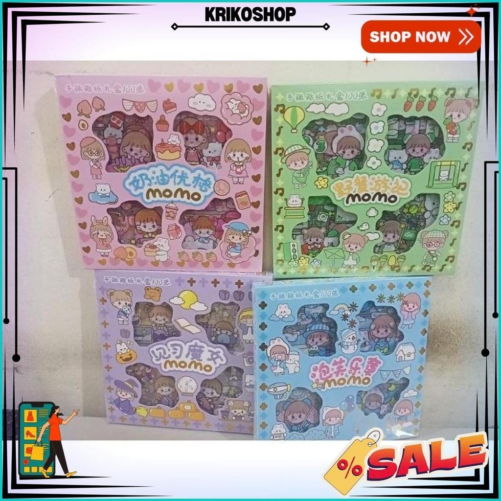 

Stiker Motif Kartun Korea / Stiker Momo Lucu Anti Air Dekorasi Handbook Scrapbook Diy (100 Lembar) Best Seller