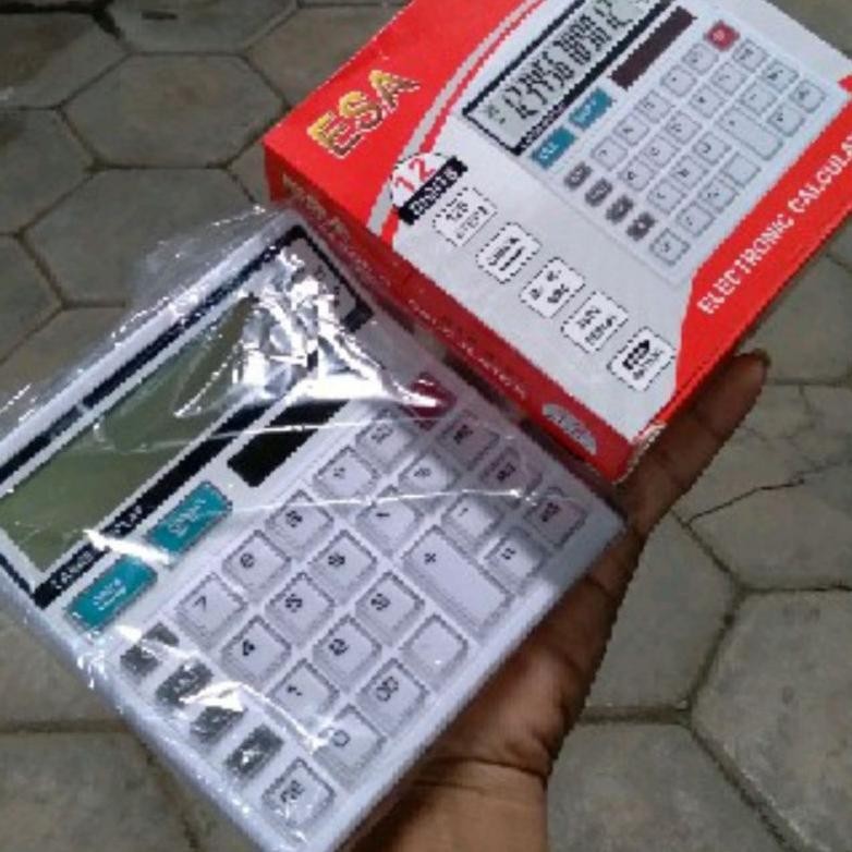 

BISA COD Kalkulator Putih Check Correct 12 Digits Tahan Lama Auto Reply Calculator Free Baterai fh-46