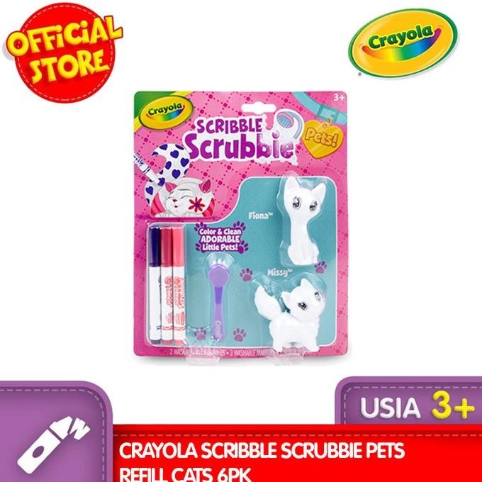 

CRAYOLA Scribble Scrubbie Pets Refill Cats 6Pk
